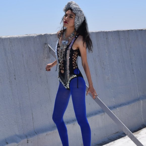 Haute Royal Blue  Pantyhose OS - Picture 7 of 7
